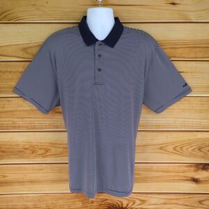Grand Slam Performance Activewear Polo Shirt Mens Size XXL Blue White Striped